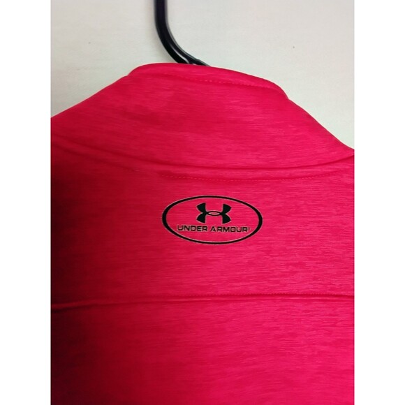 Under Armour Coldgear Full Zip Pockets Red Fleece Interior Loose Fit Size L - Picture 5 of 5